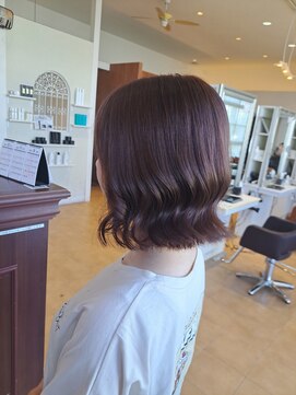 カットウェルズ ラブコオリヤマ 郡山店(Cut Well's Love Koriyama) 外ハネボブ×ナチュラルブラウン【大和郡山】【奈良市】