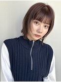 切りっぱなしボブ結べるボブミディアムボブ大人ボブ外はね