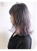 ホワイティグレージュ×ピンクパープル