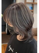 ネックス 表参道本店(nex)&nbsp;nex表参道　グレージュ　ハイライト　白髪ぼかし