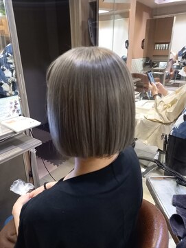 ヘアリゾートエーアイ 高田馬場店(hair resort Ai) 20代30代40代マロンベージュ/Aラインボブ/かきあげ[高田馬場駅]