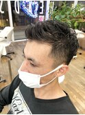 かき上げヘア ニュアンスマッシュ サイドパート 韓国マッシュ
