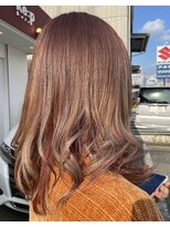 リップヘアー(Re:p hair) インナーカラー×ピンク