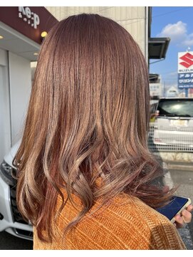 リップヘアー(Re:p hair) インナーカラー×ピンク