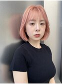 韓流ボブ×ホワイトピンクベージュ