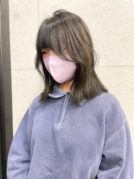 アンリ(Anli) 【Anli☆岩瀬萌】クタッとボブ オリーブグレージュ くびれミディ