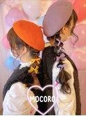 ベレー帽and編み込み