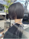 NUDE ボルドー 10代20代30代40代 前下がりボブ タイトストレート