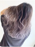 ミルクティーベージュダブルカラーケアブリーチバレイヤージュ