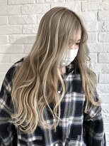 アースコアフュールボーテ 川越店(EARTH coiffure beaute) シールエクステ　ミルクティーカラー　ハイライト風　８０本