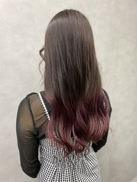 ジエクト カナウ(The Ect canow) 裾カラー/グラデーション/ピンクパープル/けさき