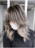 【ハイライト】ホワイト系バレイヤージュ