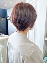 キャアリー(Caary)&nbsp;福山caaryひし形くびれショート冬カラーピンクブラウン30代40代