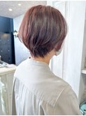 福山caaryひし形くびれショート冬カラーピンクブラウン30代40代