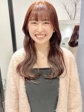 ラミエバイメルト 下北沢(lamie by melt) ピンクブラウンベージュ韓国風くびれ巻き小顔暖色カラー透明感