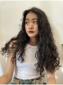 外国人風パーマ/ハードパーマ/ウェーブパーマ/ロングパーマ/原宿