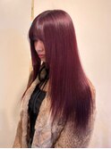11329髪質改善チェリーレッド黒髪アッシュブラックワインレッド