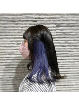 ビスイル 秋葉原店(Vis ill) 大人可愛いダブルカラーパープルブラックミニウルフ