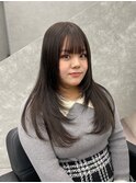 顔まわりレイヤー レイヤーカット 韓国レイヤー 内巻きレイヤー