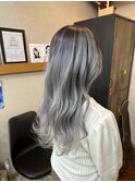 【函館】ホワイトハイトーンバレイヤージュ20代30代40代【美容室