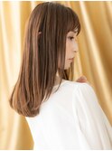 ミルクティーアッシュ美髪前下がりレイヤーロングY上尾30代40代