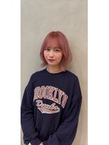 ジーナ 札幌(Zina)&nbsp;美髪＊外はねボブ＊＊ピンク＊Zina札幌