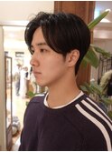 メンズヘア メンズセンターパート 刈り上げなし 銀座