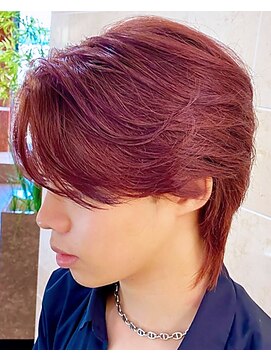 ケアシンサイバシ(CARE shinsaibashi) 赤髪ウルフ/メンズウルフ/マッシュウルフ