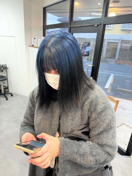 ワク 藤沢店(waku) ルーツカラー　ブルー　ブラック