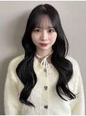 韓国ヘア/グレージュカラー/透明感カラー/顔周りカット
