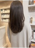 福山美容室caaryレイヤーロングマロンブラウン髪質改善40代30代
