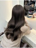 グレージュカラー/韓国/黒髪/レイヤー/髪質改善/縮毛矯正/新宿