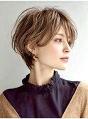 40代50代60代/脱白髪染め白髪ぼかしハイライト/クールショート