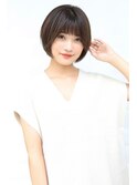 甘さのあるショートボブ