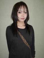 ネルケ 立川(nelke) 韓国風ハッシュカット顔周りレイヤー暗髪シースルーバング立川