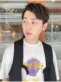 メンズ韓国風_簡単スタイリング_マッシュかきあげバングショート