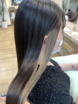 フラット 千葉(Flat.) イヤリングカラーベージュ×酸熱トリートメント【千葉】