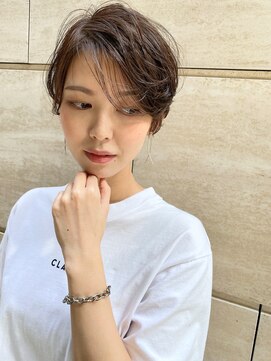 マイラ 銀座(myla) イルミナカラー透明感◎かきあげバングショート【Yamaki】