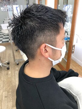 ヘッズ 本八幡店(HEADS) MEN'S HAIR センターパート ツイストスパイラル コンマヘア