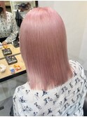 2507うる艶髪ダスティーピンクバイカラー艶感逆グラデーション