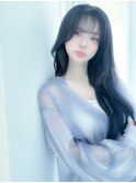 透明感抜群!艶髪フレアレイヤーイノセントブルー!