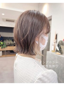 サンド 銀座(sand) ちらっとかわいいイヤリングカラー☆ボブ