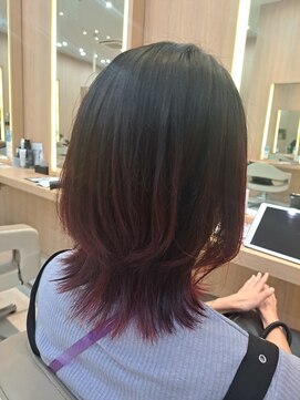 ユニックス イオンモール春日部店(UNIX) ブリーチ無しブラックレッドミディ