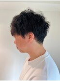 【soy-kufu】MEN'S HAIR束感波巻きショートマッシュパーマ