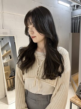 コフィー バイ メルト 吉祥寺(cofy by melt) 【中澤彩乃】韓国風ワンホンヘアレイヤーロングオリーブベージュ