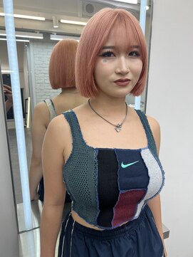 ログ オモテサンドウ(L.O.G OMOTESANDO) 切りっぱなしボブミニボブパーマくびれボブ外ハネボブブリーチ