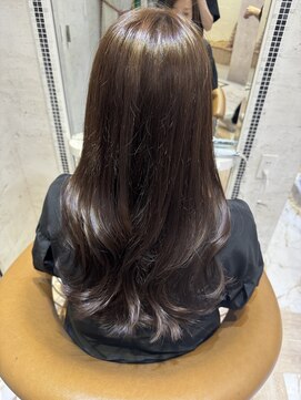 ロンドローズ 名古屋(Lond damaskRose) ブリーチ 学割 オリーブベージュ レイヤーカット リタッチ 882