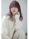 ゆるウェーブ × チェリーレッド 20代30代40代