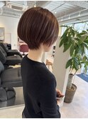大人丸みショート　ラベンダーベージュ