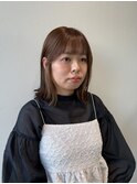 イヤリングカラー/艶髪/くびれヘア/ヘーゼルベージュ/20代30代